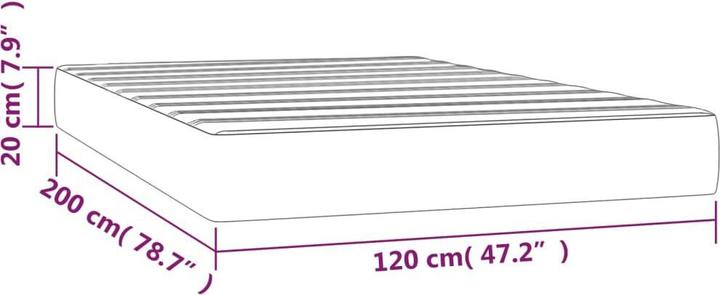 Actual product image VidaXL Moyna (120 x 200 cm, Spring core)