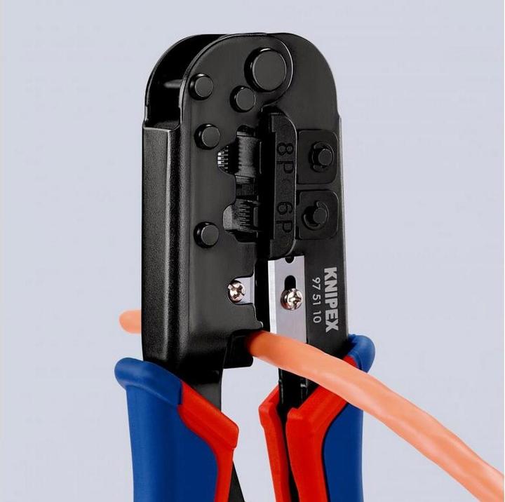 Actual product image Knipex Crimping Pliers for Western plugs (190 mm)