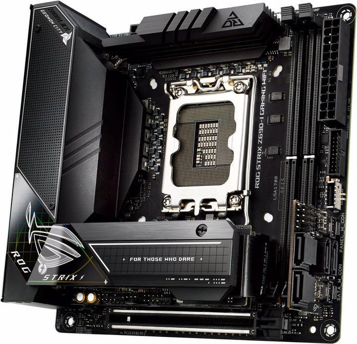 Produktbild ASUS ROG STRIX Z690-I GAMING WIFI (LGA 1700, Intel Z690 (DDR5), Mini-ITX)