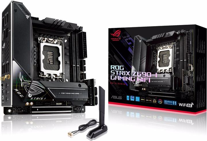 Produktbild ASUS ROG STRIX Z690-I GAMING WIFI (LGA 1700, Intel Z690 (DDR5), Mini-ITX)