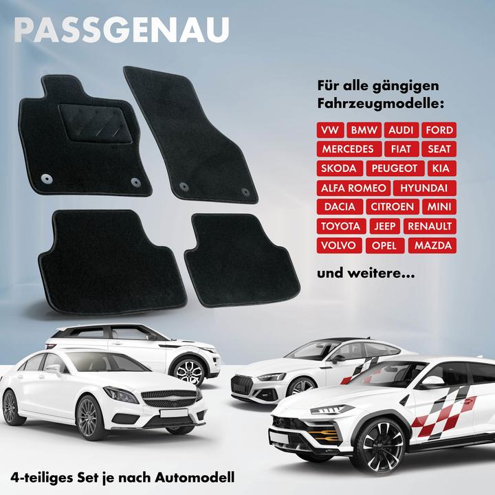 Immagine prodotto Walser Tappeti per Peugeot 207 CC BJ 02/2007 - oggi (2 tappetini anteriori + 2 tappetini posteriori)