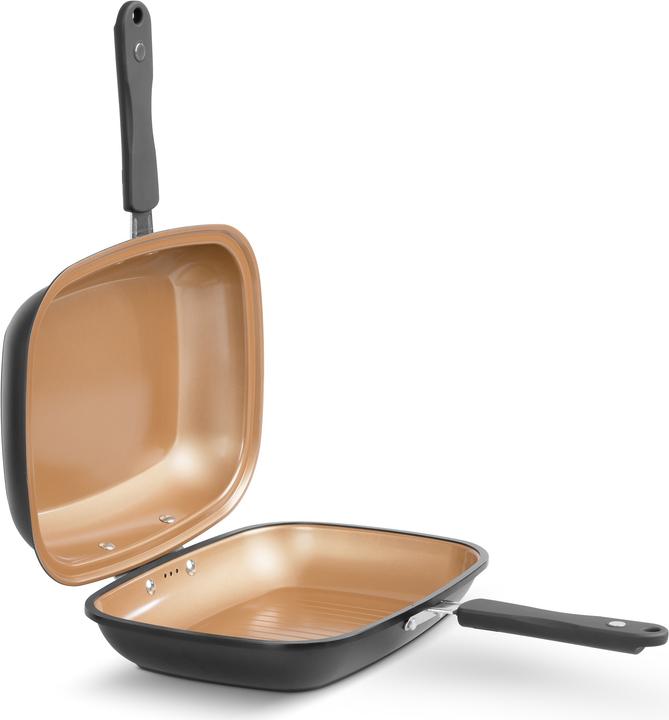 Immagine prodotto MediaShop Livington Black Doubletta (Padella grill, Pentola, Alluminio, Acciaio inossidabile)