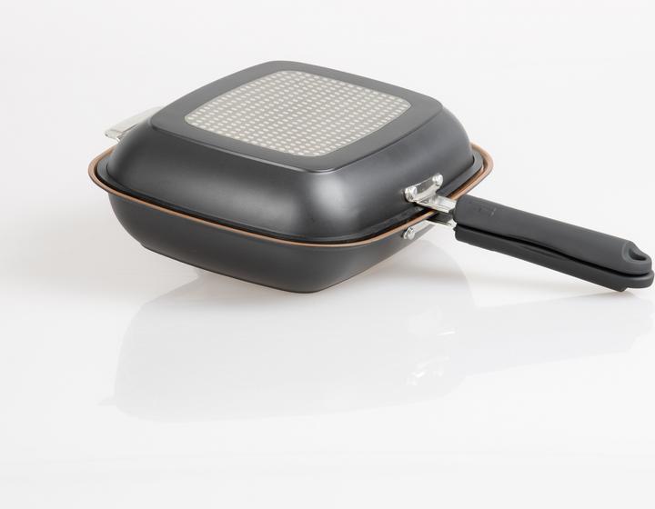Immagine prodotto MediaShop Livington Black Doubletta (Padella grill, Pentola, Alluminio, Acciaio inossidabile)