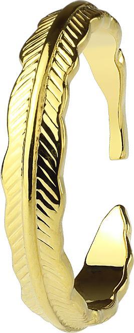 Immagine prodotto Hollywood Body Jewelry Anello Piuma placcato oro 14k (Ottone)