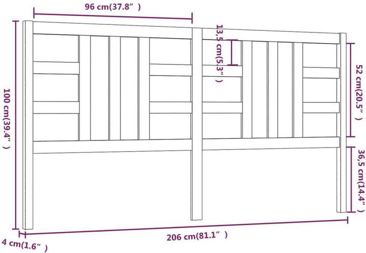 Actual product image VidaXL Lior (206 x 4 x 100 cm)