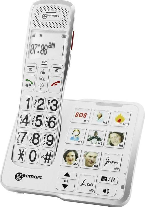 Image du produit Geemarc AMPLIDECT 595 PHOTO Téléphone sans fil pour seniors Répondeur, touches photo Écran rétroéclairé W