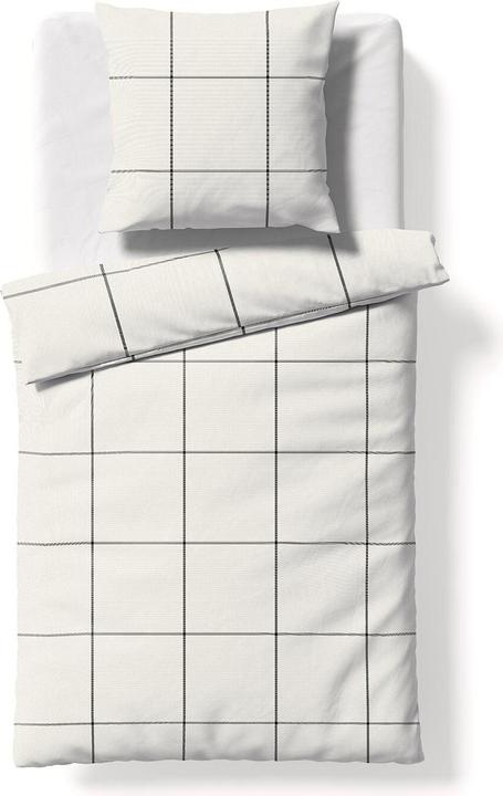 Produktbild Fleuresse gewebte Edelflanell Bettwäsche Lech Cork schwarz weiss (Bettwäsche Set, 135x200 cm + 80x80 cm)