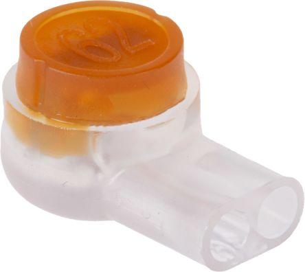 Actual product image 3M Yel 2 way butt terminal,0.4-0.9mm wire