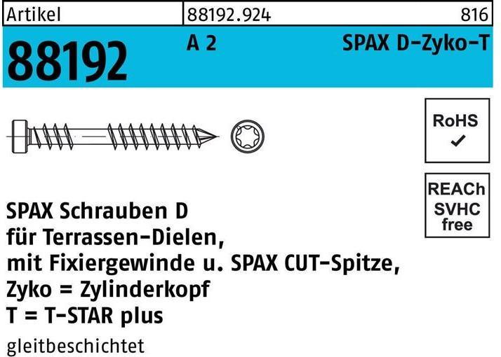 Image du produit Spax Vis autotaraudeuses -D A2 (100 Vis par pièce)