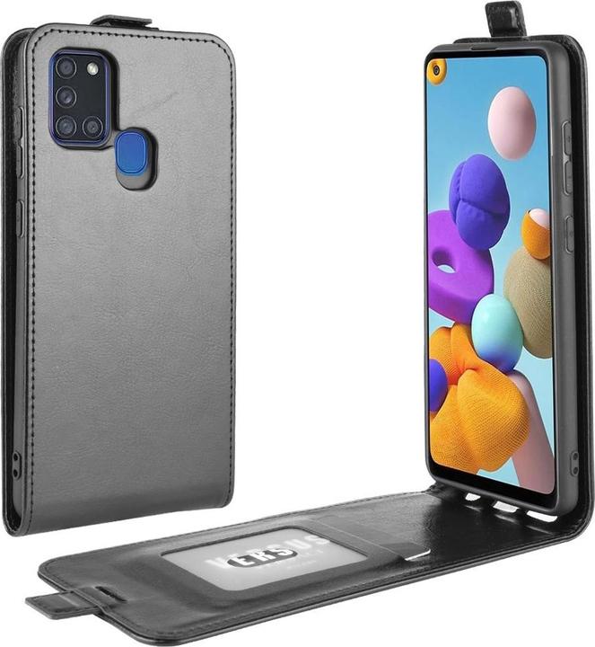 Produktbild Cover-Discount Galaxy A21s - Klassisches Flip Case vertikal schwarz (Samsung Galaxy A21s)