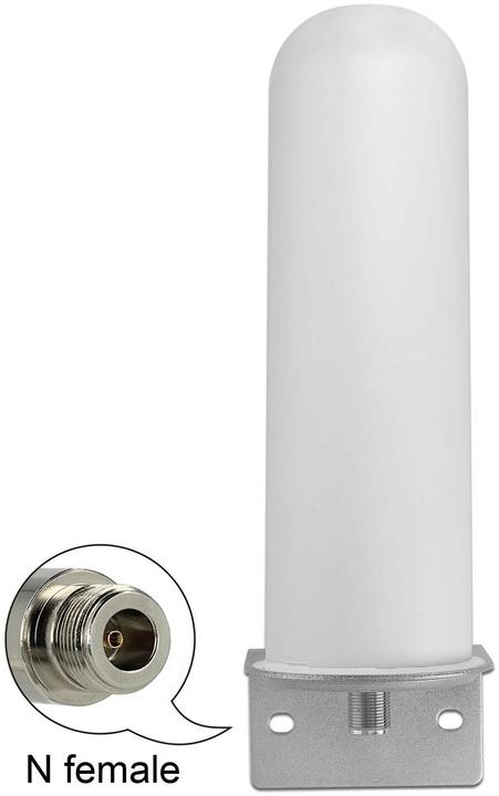Actual product image Delock LTE/WLAN/GPS antenna outdoor, 6dBi N jack, white, 22cm (3G, GSM)