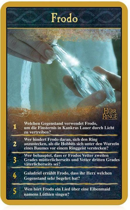 Immagine prodotto Winning Moves WIN46301 - Quiz Top Trumps: Il Signore degli Anelli - Gioco a quiz (DE), per 2 giocatori, a partire (Tedesco)
