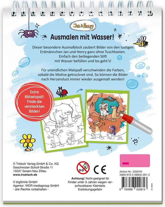 Produktbild Jan & Henry Zaubermalspass mit Wasserstift