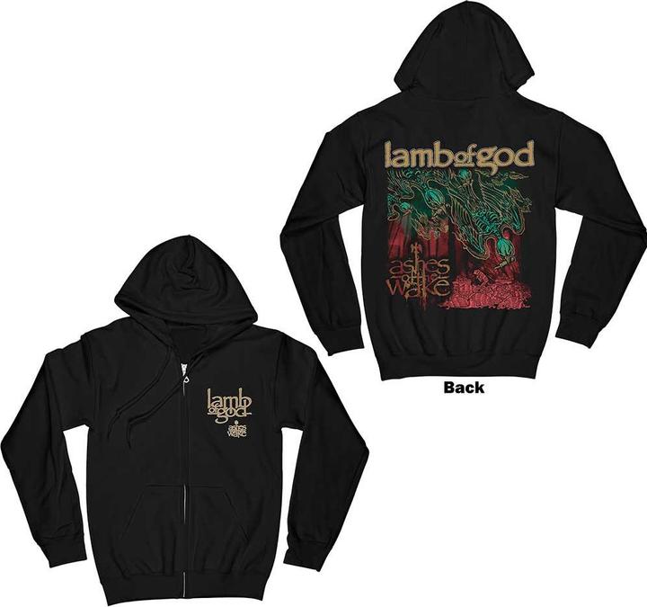 Lamb Of God Ashes of the Wake Album Cover Back Print (Zipper-Hoodie)