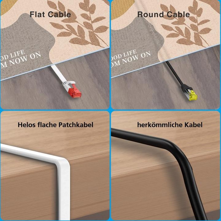 Produktbild Helos ultra slim Patchkabel U/UTP Cat 6 rot 10,0m (U/UTP, CAT6, 10 m)