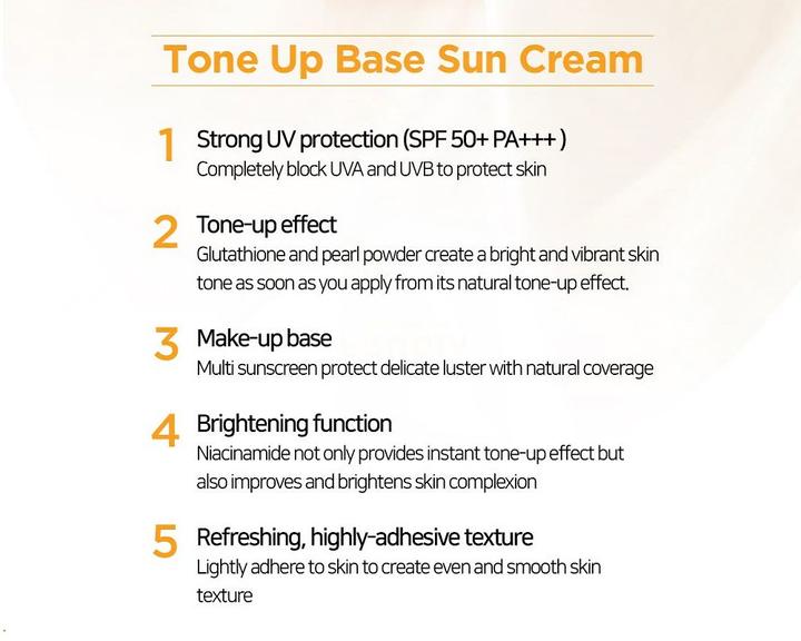 Immagine prodotto Frudia Base Sun Tone Up (Crema solare viso, SPF 50+, 50 ml, 50 g)
