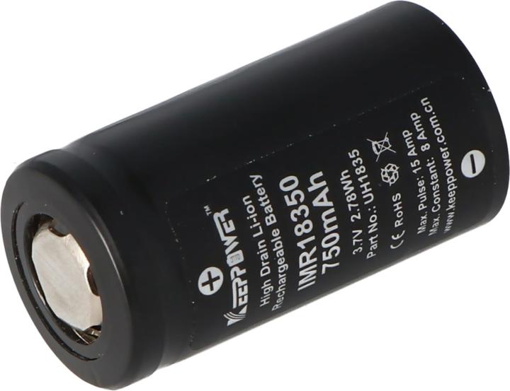 Actual product image Keeppower Battery IMR18350 (1 pcs., 18350, 750 mAh)