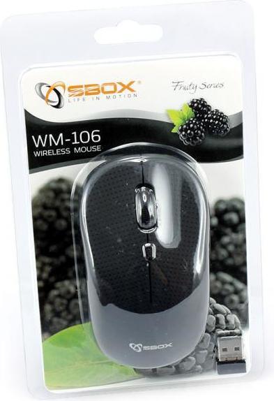 Actual product image Sbox Optical Wireless Mouse WM-106 black (Wireless)