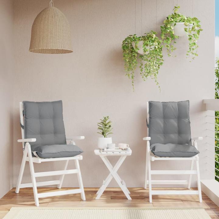 Actual product image VidaXL Low backrest cushions 2 pcs. Oxford fabric (100 x 50 x 7 cm)