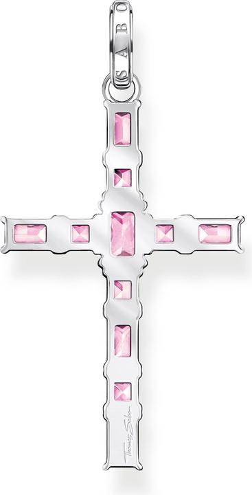 Produktbild Thomas Sabo Anhänger Kreuz pinke Steine silber (925er Silber)