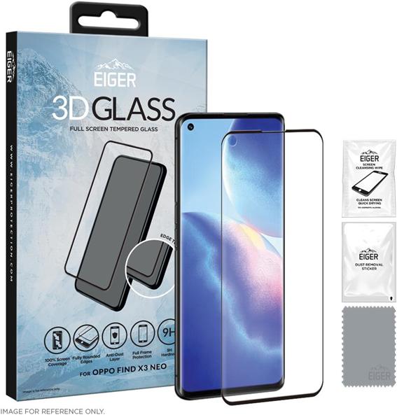 Immagine prodotto Eiger 3D Glass Case amichevole (1 Pezzo/i, Oppo Find X3 Neo)