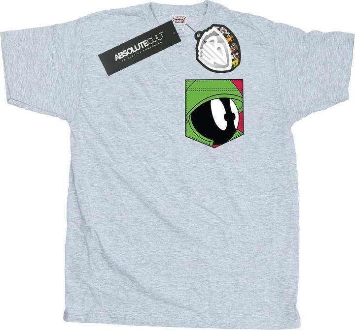 Produktbild Looney Tunes Marvin The Martian Face Faux Pocket TShirt (XL)