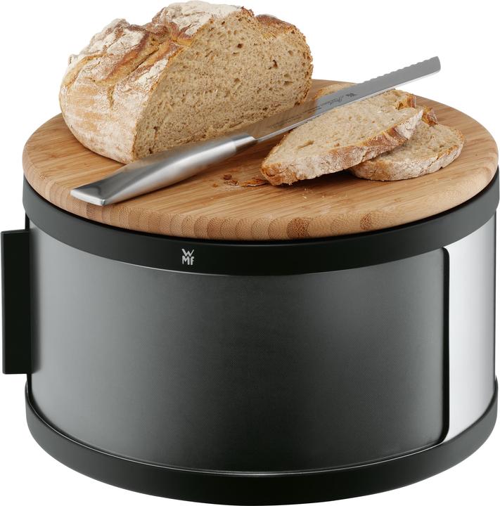 Image du produit WMF Gourmet Boîte à pain ronde / Boîte à pain avec planche à découper 32 x 13cm Bambou Cromargan Acier