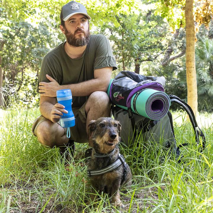 Produktbild InnovaGoods Tragbare Wasserflasche und Futternapf für Hunde (0.03 l)