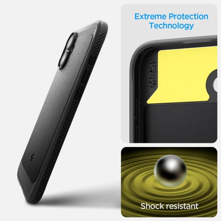 Image du produit Spigen Étui Rugged Armor Mag Magsafe pour iPhone 16 Plus 6,7" noir mat (Apple iPhone 16 Plus)