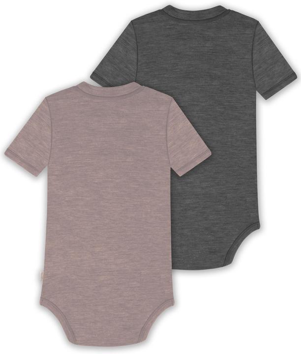 Actual product image Normani Set of 2 baby merino short-sleeved body "Tihoi" - 9321 (56)