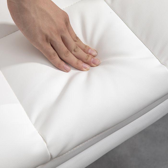 Actual product image Swisshandel24 Bürostuhl, Ergonomisch Schreibtischstuhl mit Liegefunktion, Lendenkissen, Weiss