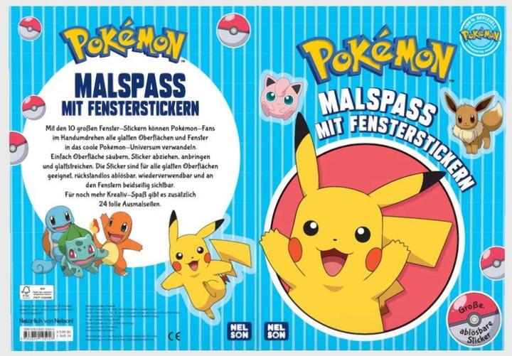 Actual product image Pokémon: Colouring fun with window stickers