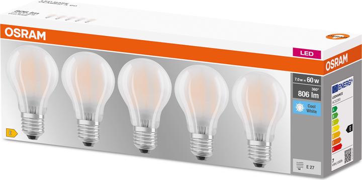 Actual product image Osram Led Base Classic A (E27, 6.50 W, 806 lm, 10 x, E)