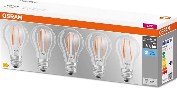Immagine prodotto Osram Base Led Classic A (E27, 6.50 W, 806 lm, 5 x, E)