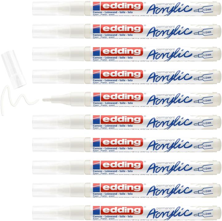 Actual product image Edding Acrylic marker 5300 Fine, White (White, 2 mm, 1 x)