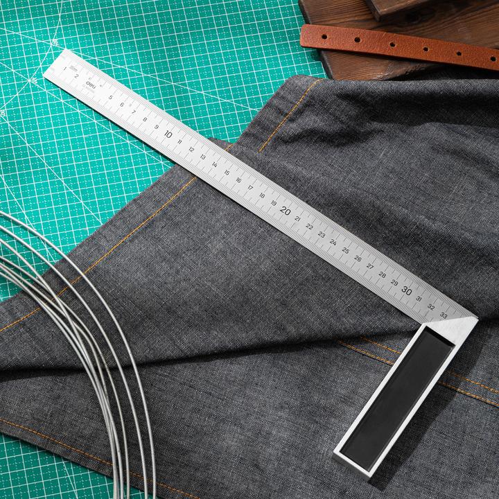 Actual product image Deli Tools Steel Angle Ruler EDL302350, 350mm (350 mm)