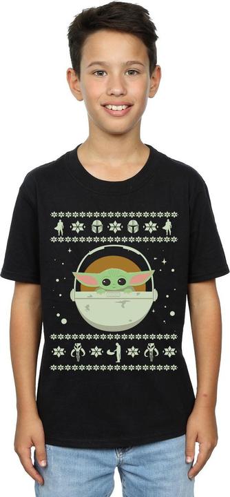Immagine prodotto Star Wars The Mandalorian The Child Christmas Maglietta Ragazzi (140, 146)