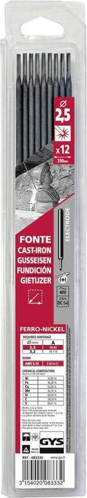 Actual product image GYS Stick electrodes, 12 pcs., 2.5 mm, cast iron