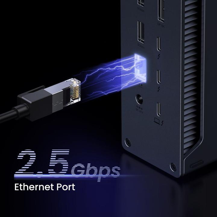 Produktbild Ugreen U710 13in1 Docking Station 2x Thunderbolt 4 / 4x USB-A / DP / RJ45 / SD TF Reader / USB-C / 3 (13 Ports)