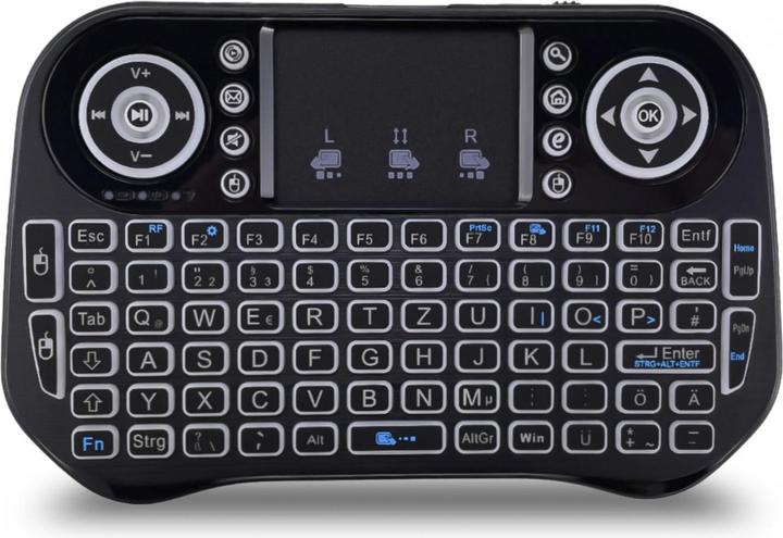 Fantec WK-300 Mini tastiera RGB senza fili (DE, Senza fili)