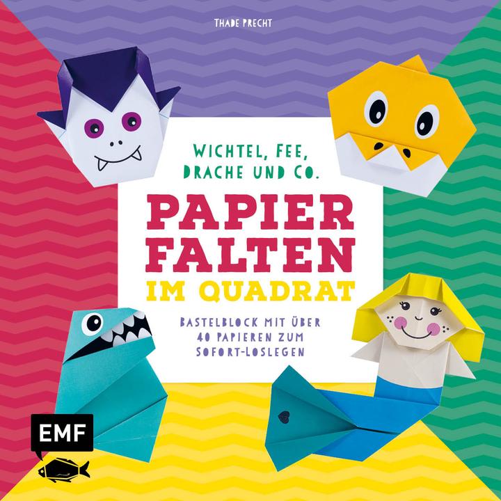 Productafbeelding Papierfalten im Quadrat - Bastel-Kids (Duits, Thade Precht, 2022)