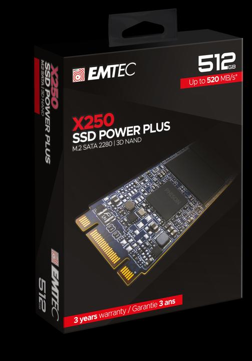 Immagine prodotto Emtec Disco rigido SSD X250 512 GB M.2 2280 SATA III (ECSSD512GX250) (512 GB, M.2 2280)