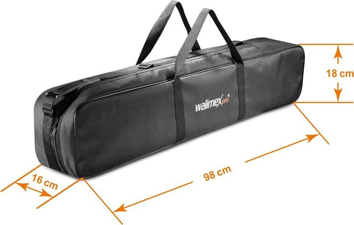 Immagine prodotto Walimex Borsa per treppiedi 95cm per 2 treppiedi (Borsa a tracolla per fotocamera, 0.95 l)