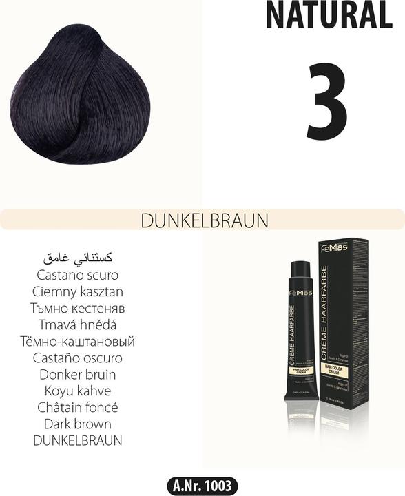 FemMas (3) Haarfarbe Dunkelbraun 100ml (Dunkelbraun)