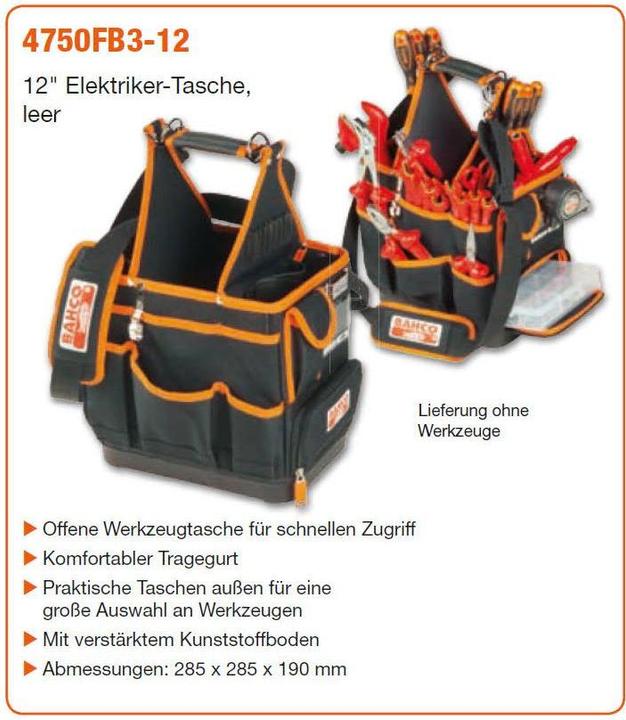 Actual product image Bahco Fabric tool bags for electricians (1 pieces)