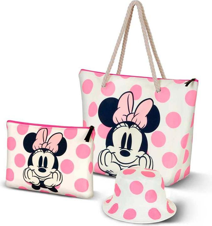Produktbild Karactermania Minnie Maus Dots-Soleil Strandtasche, Rosa, 52 x 37 cm