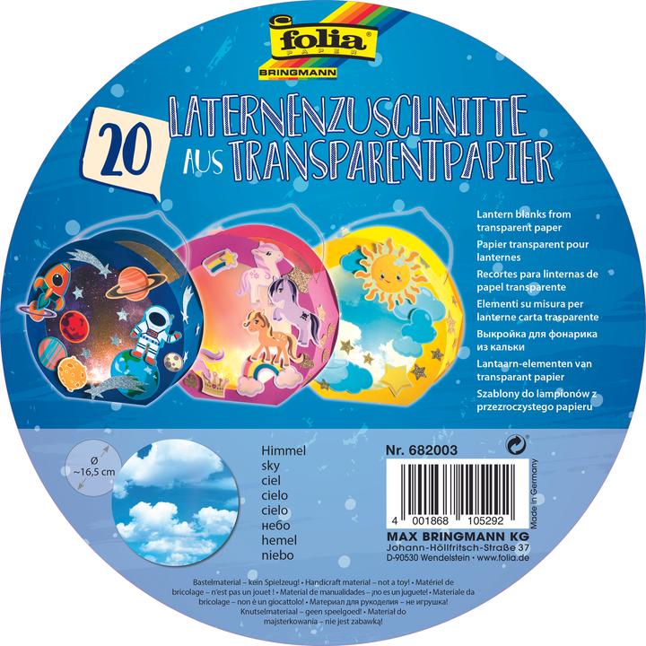 Produktbild Folia Transparentpapier Zuschnitte rund, 115g/m² (115 g/m², 20 x)