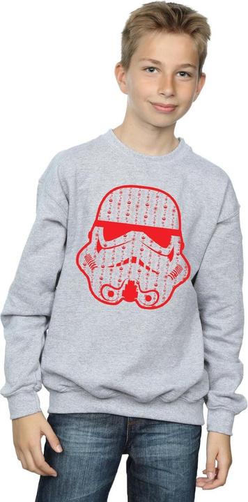 Actual product image Star Wars Boys Christmas Stormtrooper Helmet Sweatshirt (152, 158)