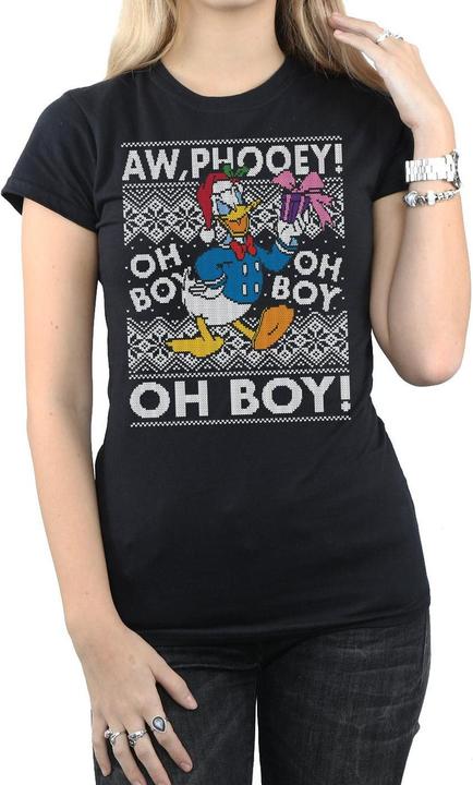 Immagine prodotto Disney Donald Duck Christmas Fair Isle Maglietta Donna (M)