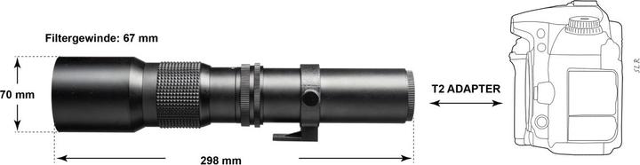 Image du produit Walimex 500/8.0 DSLR Fuji X (Fujifilm X, APS-C / DX, Plein format)